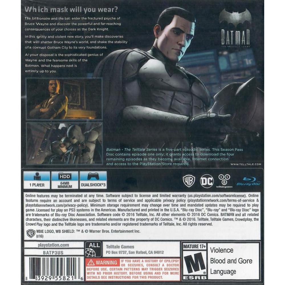 Batman The Telltale Series - Ps3 (Novo)