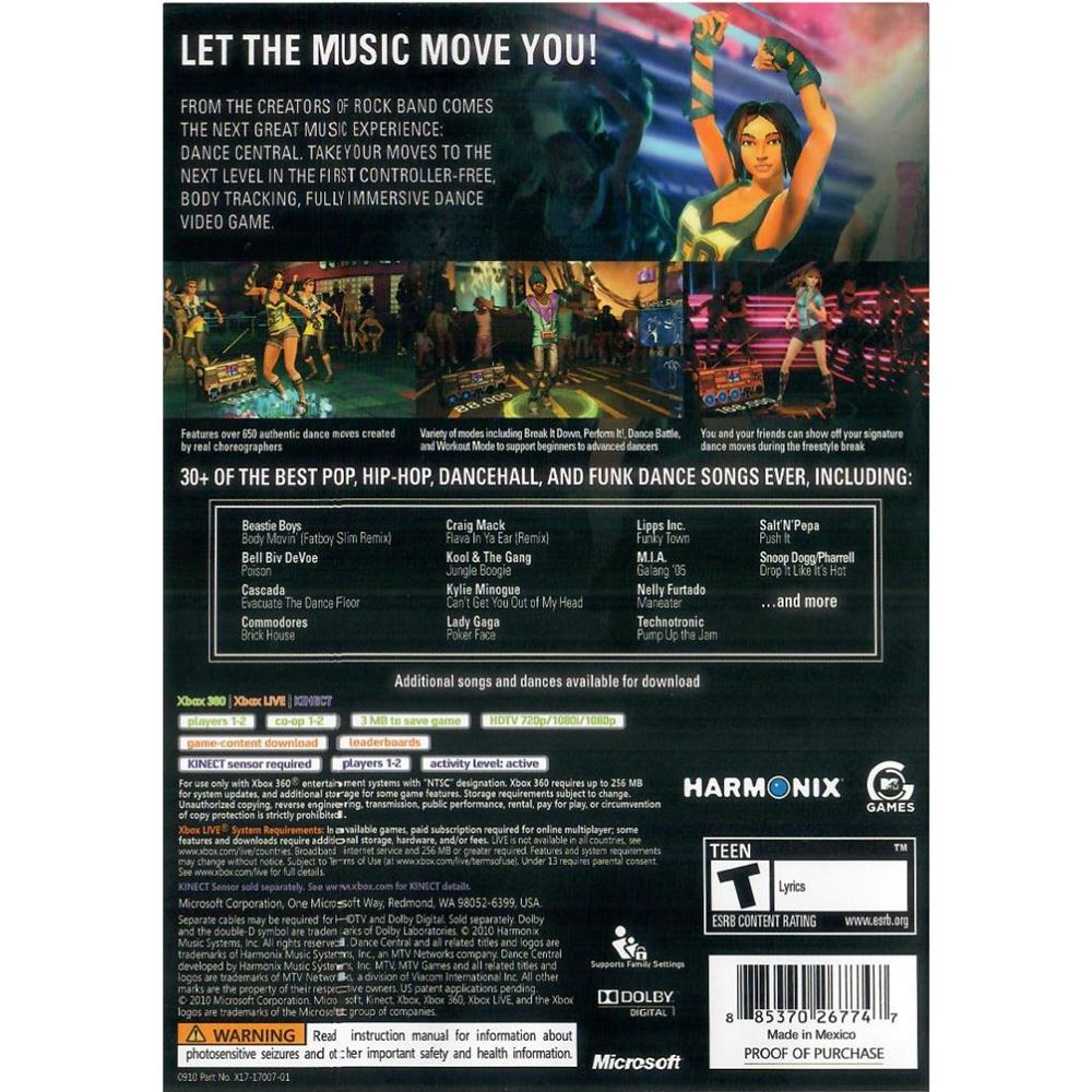 Dance Central - Xbox 360 (Seminovo) (Requer Kinect)