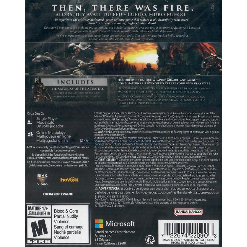 Dark Souls Remastered - Xbox One (Novo)