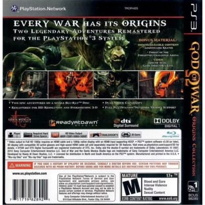 God Of War Origins Collection - Ps3 (Usado) (Adesivo No Disco)