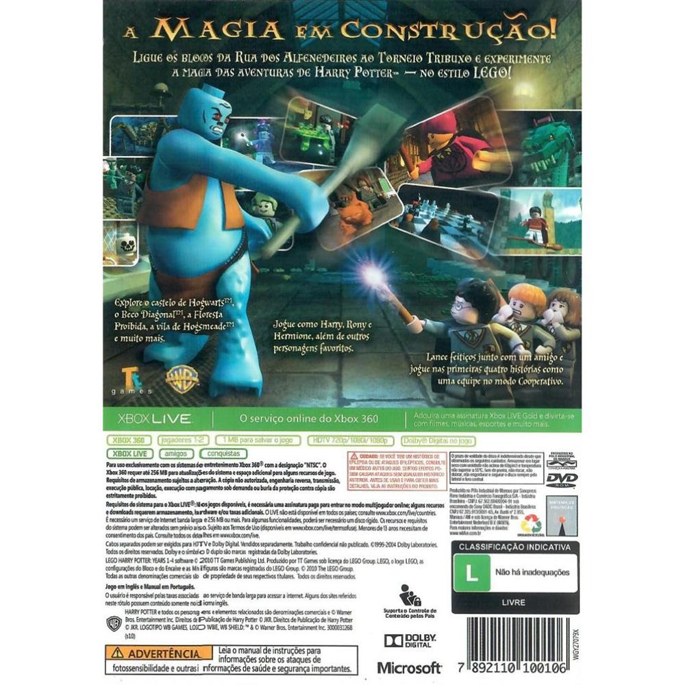Lego Harry Potter Years 1-4 - Xbox 360 (Usado) (Sem Manual)