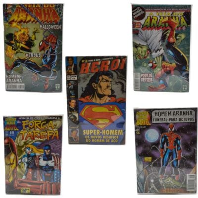 Lote Hq Spider Man / Super Man (5 Und Total) (Seminovo)