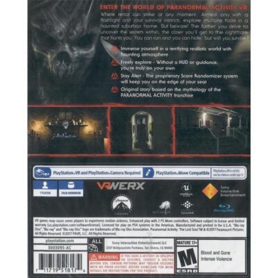 Paranormal Activity The Lost Soul - Ps4 (Playstation Vr) (Novo)