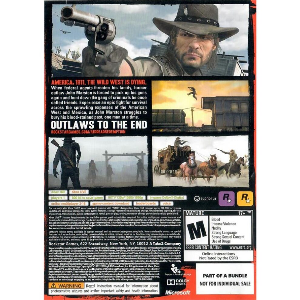 Red Dead Redemption - Xbox 360 (Usado) (Platinum Hits) (Mapa Rasgado ...