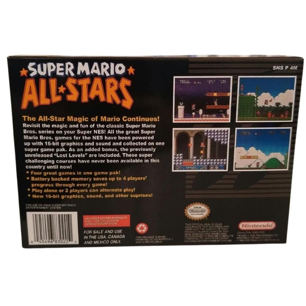 Super Mario All- Stars - Snes (Com Caixa) (Repro) (Salvando) (Seminovo)