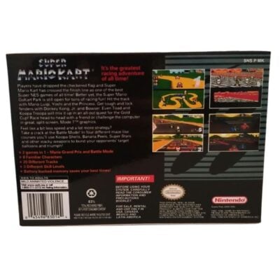 Super Mario Kart - Snes (Com Caixa) (Repro) (Salvando) (Seminovo)