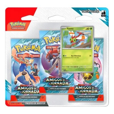 Trading Card Game Pokemon - Pokémon Blister Triplo Amigos De Jornada Yanma (19 Cartas) (Novo)