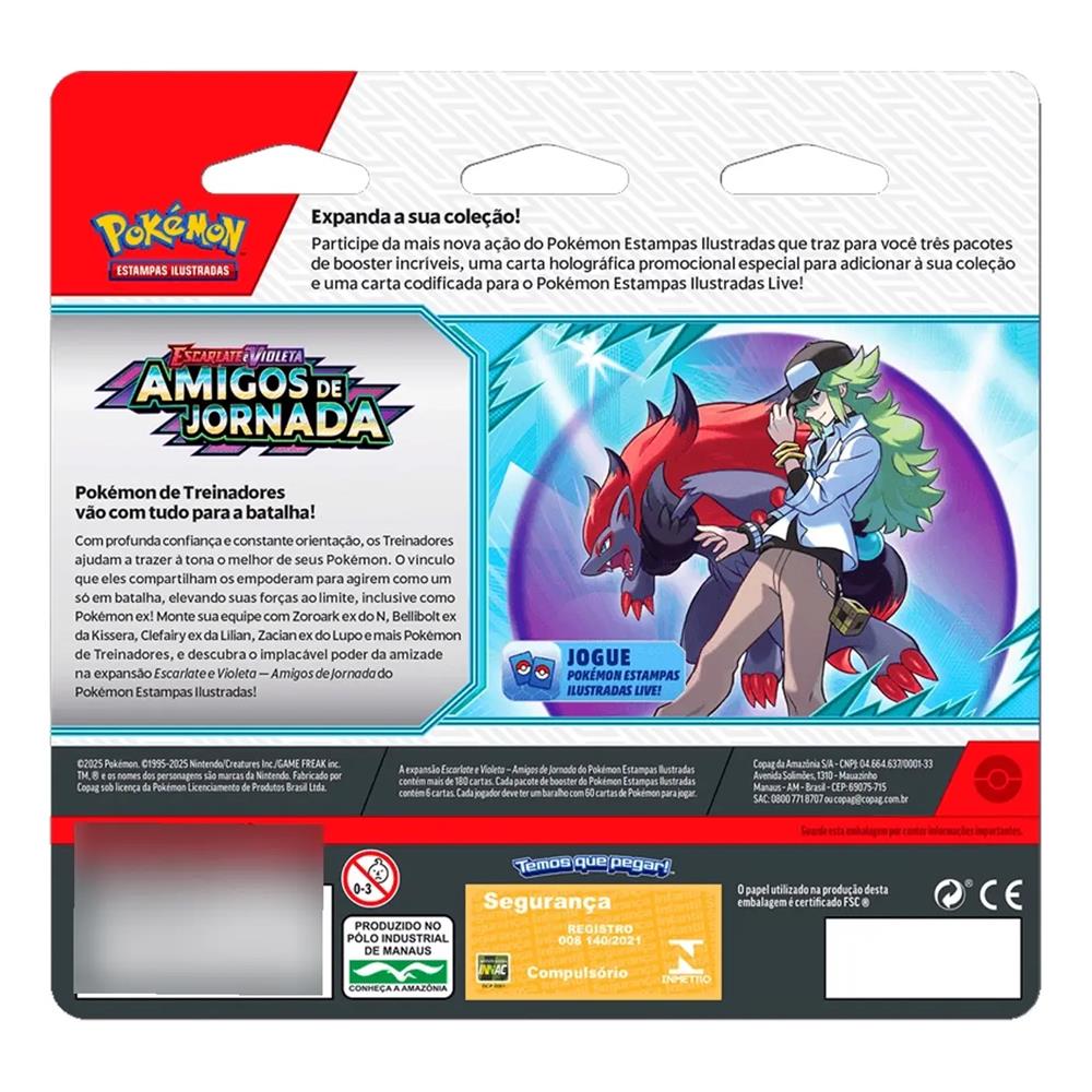 Trading Card Game Pokemon - Pokémon Blister Triplo Amigos De Jornada Yanma (19 Cartas) (Novo)