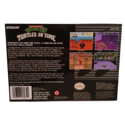 Turtles Iv Turtles In Time - Snes (Com Caixa) (Repro) (Salvando) (Seminovo)