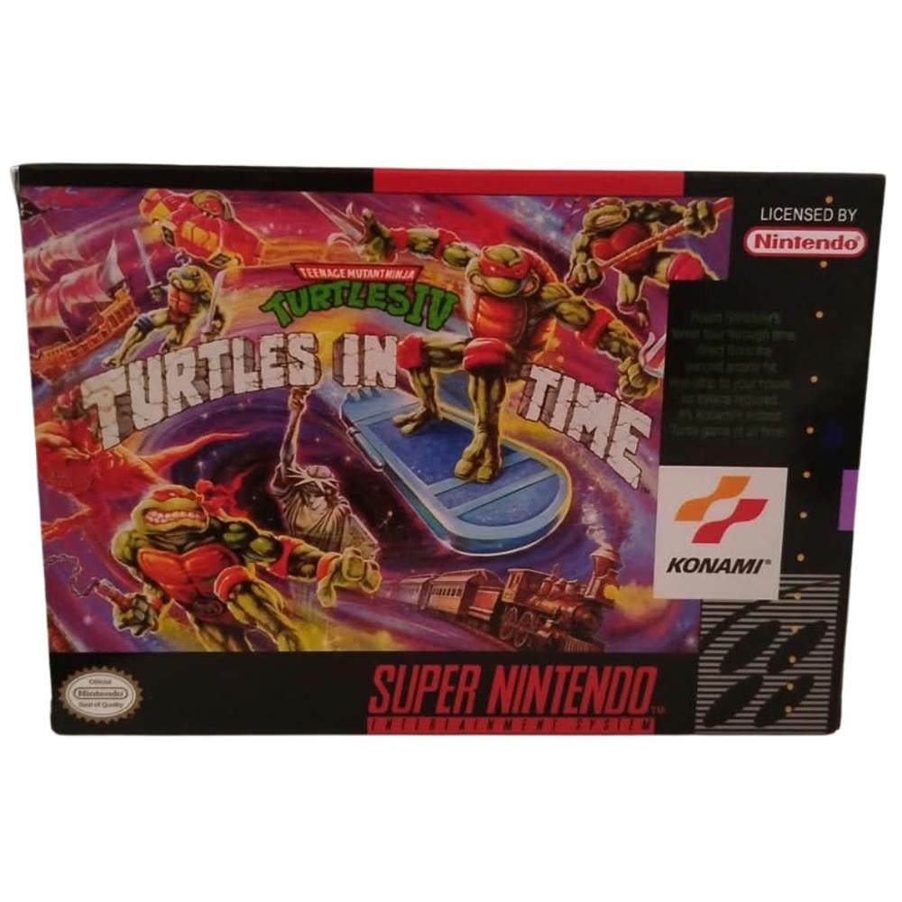 Turtles Iv Turtles In Time - Snes (Com Caixa) (Repro) (Salvando) (Seminovo)